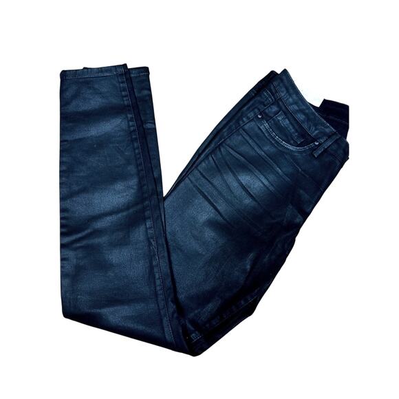 Jessica Simpson Mid Rise Skinny Jeans Shiny Black 8 (29) - Picture 9 of 14